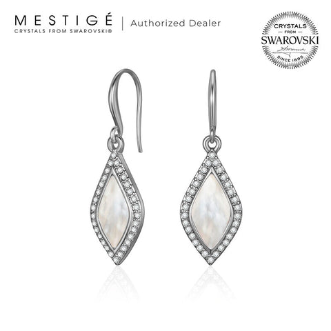 Mestige Carissa Earrings with Swarovski Crystals | Silver Earrings for Women