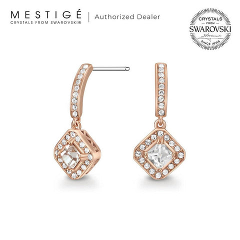 Mestige Elina Earrings  with Swarovski Crystals | Rose Gold Earrings for Women