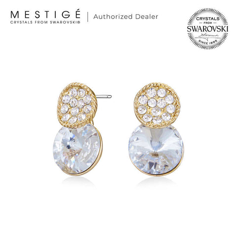 Mestige Lydia Earrings with Swarovski Crystals | Gold Earrings for Women
