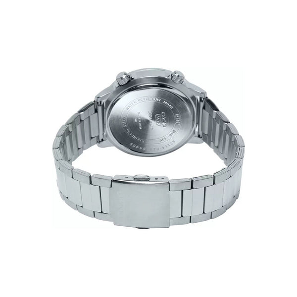 Casio Men's Analog Watch MTD-130D-1A2VDF Silver Stainless Steel Strap Compass Watch