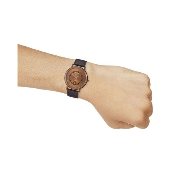 Casio Men's Analog MTP-B120RL-5AVDF Brown Leather Strap Watch for Men
