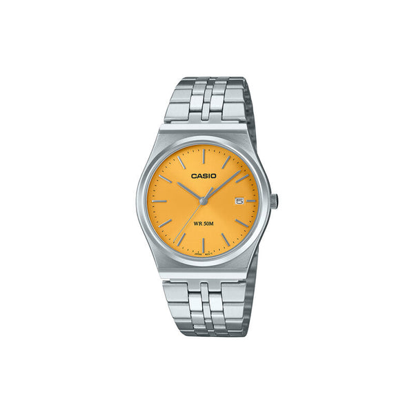 Casio Men Analog Watch MTP-B145D-9AV Silver Stainless Steel Strap