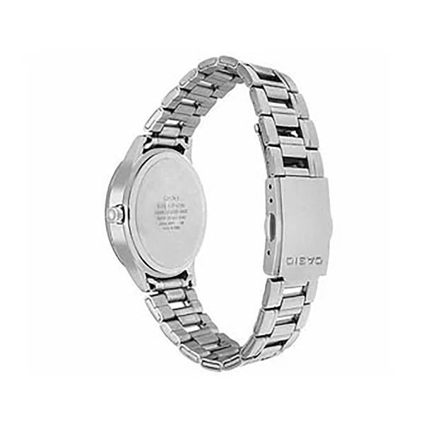 Casio Couple Watch Analog MTP-LTP-1128A-1A with Silver Stainless Steel Band