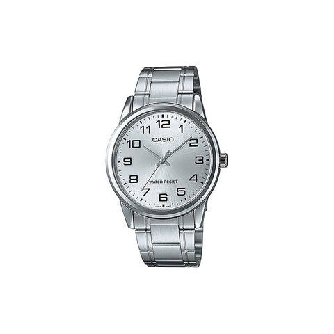 Casio Men Analog Watch MTP-V001D-7B Silver Stainless Steel Strap