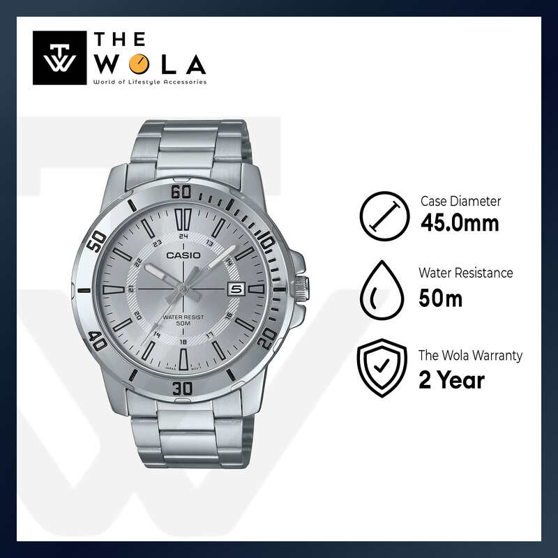 Casio MTP-VD01D-7CV Men's Stainless Steel Analog Watch
