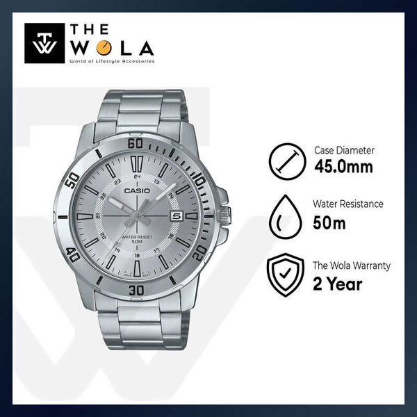 Casio MTP-VD01D-7CV Men's Stainless Steel Analog Watch