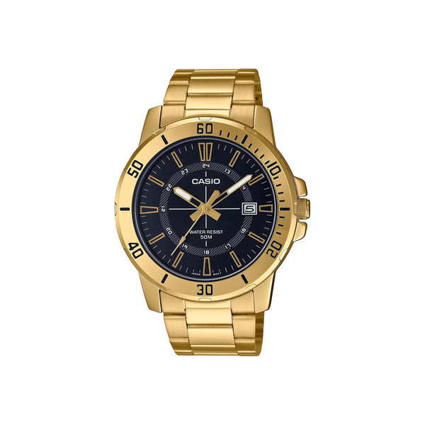 Casio MTP-VD01G-1CV Men Analog Watch Gold Stainless Steel Strap