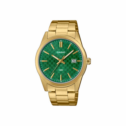 Casio Men's Analog Watch MTP-VD03G-3AUDF Gold Stainless Steel Strap