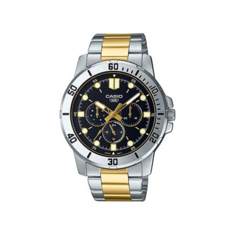 Casio Men Chronograph Watch MTP-VD300SG-1E Silver Stainless Steel Strap