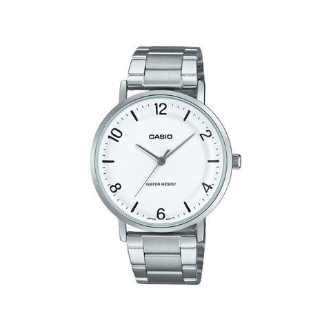 Casio MTP-VT03D-7B Men Analog Watch Silver Stainless Steel Strap