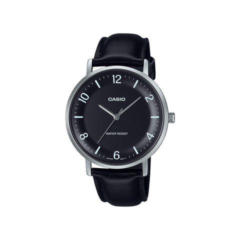 Casio MTP-VT03L-1B Men Analog Watch Silver Stainless Steel Strap