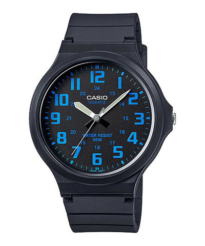 Casio Men Analog Watch MW-240-2BV Black Resin Strap