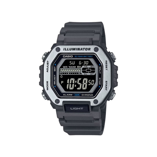 Casio MWD-110H-8B Men Digital Watch Black Resin Strap