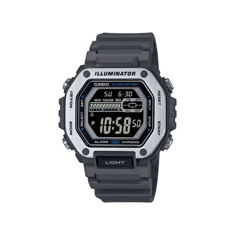 Casio MWD-110H-8B Men Digital Watch Black Resin Strap