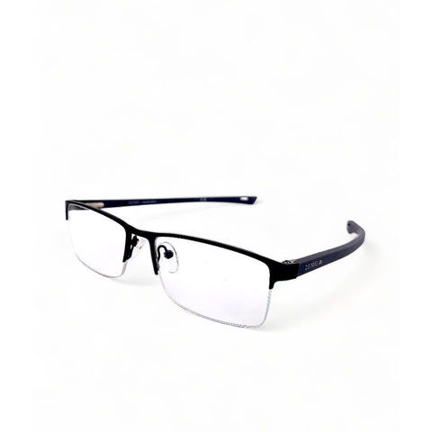 2.5 NVG OPH Men's Rectangle Frame Black Metal Optical Frame with Demo Lens OPH1080208
