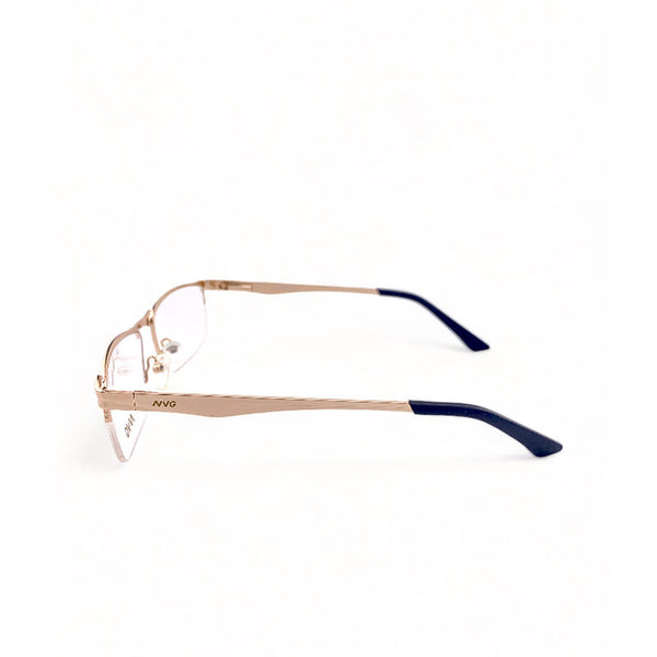 2.5 NVG OPH Men's Rectangle Frame Gold Metal Optical Frame with Demo Lens OPHSC1540909