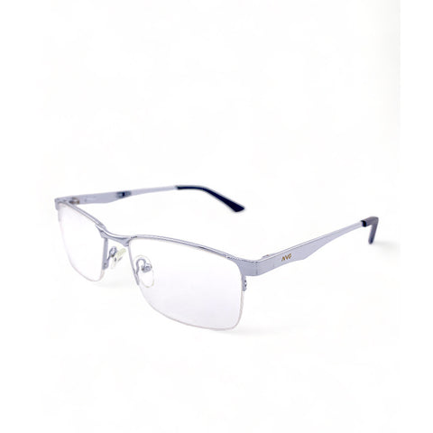 2.5 NVG OPH Men's Rectangle Frame Silver Metal Optical Frame with Demo Lens OPHSC1541212
