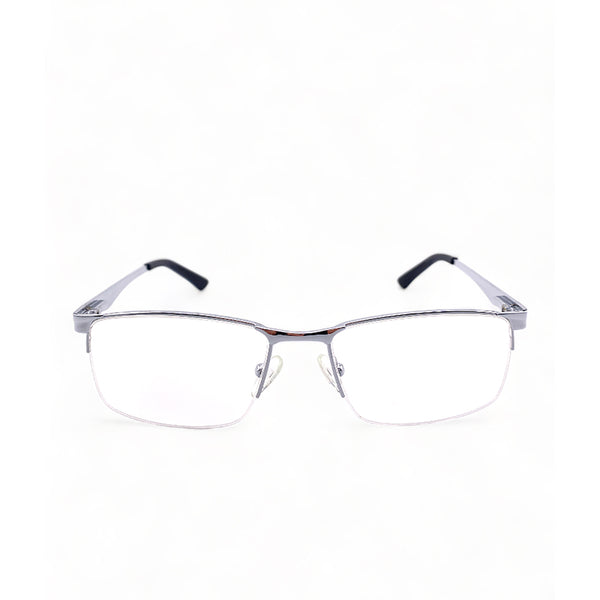 2.5 NVG OPH Men's Rectangle Frame Silver Metal Optical Frame with Demo Lens OPHSC1541212