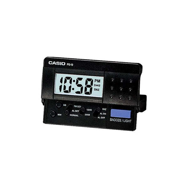 Casio Digital Alarm Clock With Light PQ-10-1R for Desk Top / Table / Bedside
