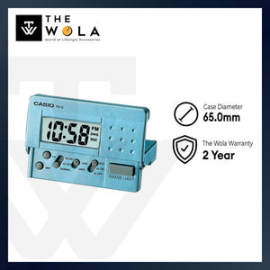 Casio Digital Alarm Clock With Light PQ-10D-2RDF for Desk Top / Table / Bedside