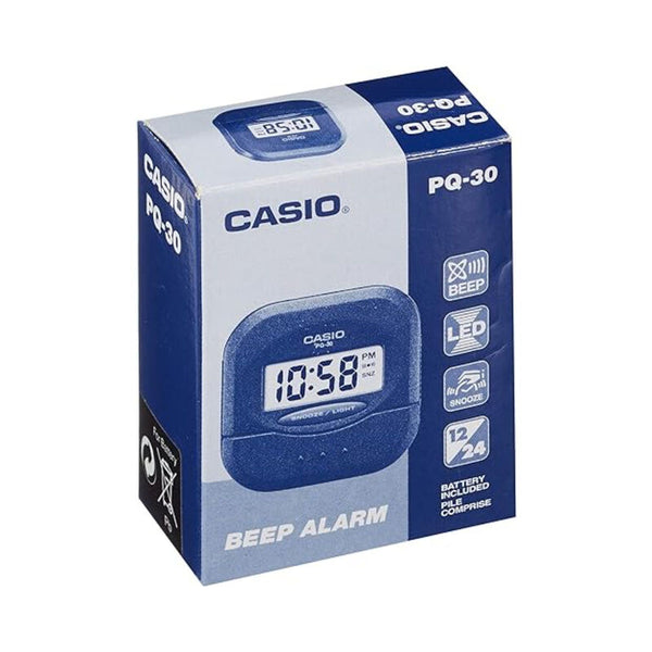 Casio Digital Alarm Clock With Light PQ-30-8 for Desk Top / Table / Bedside