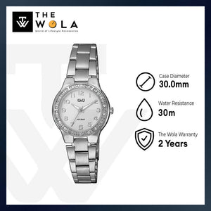 Q&Q Watch by Citizen Q691J214Y Women Analog Watch with Silver Stainless Steel Strap