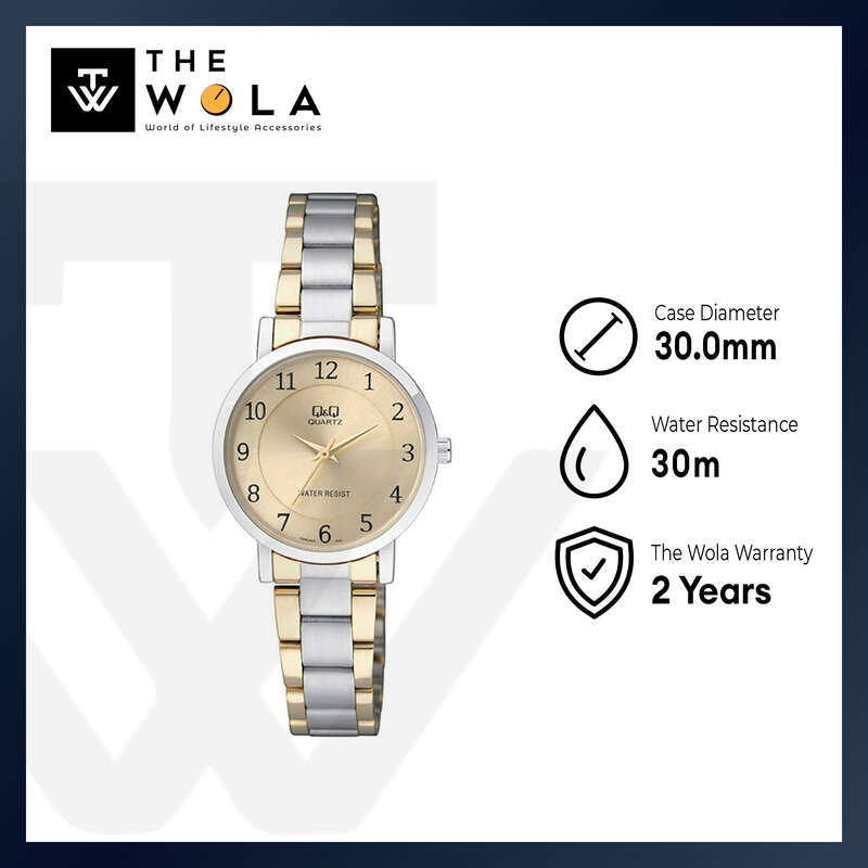 Q&Q Watch by Citizen Q945J404Y Women Analog Watch with Silver Stainless Steel Strap