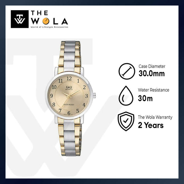 Q&Q Watch by Citizen Q945J404Y Women Analog Watch with Silver Stainless Steel Strap
