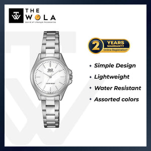 Q&Q Watch by Citizen QA07J201Y Women Analog Watch with Silver Stainless Steel Strap