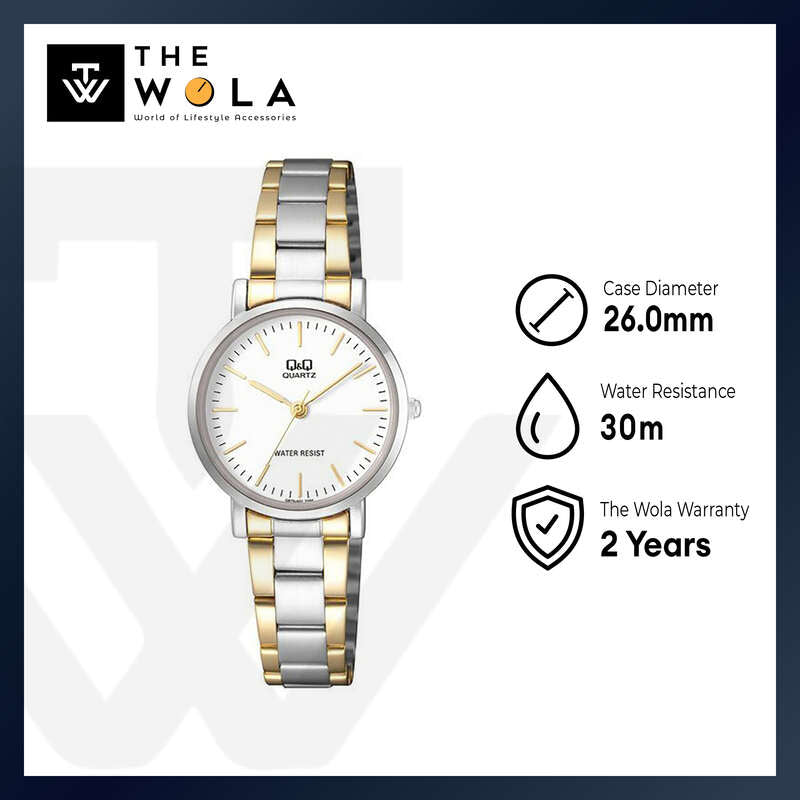 Q&Q Watch by Citizen QA43J401Y Women Analog Watch with Silver Stainless Steel Strap
