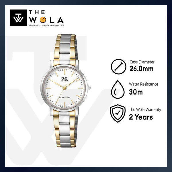 Q&Q Watch by Citizen QA43J401Y Women Analog Watch with Silver Stainless Steel Strap