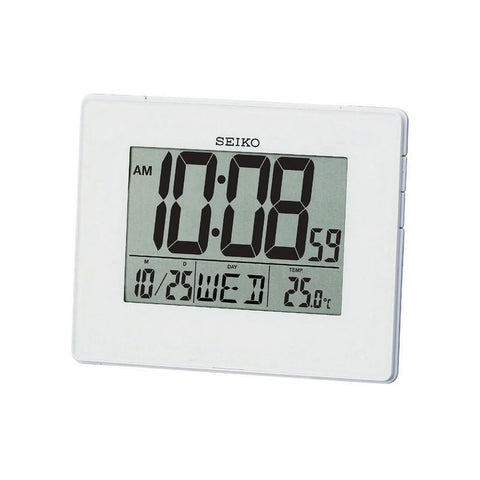 Seiko QHL057W White Color Digital Alarm Clock