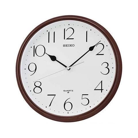 Seiko QXA651B Brown Color Analog Wall Clock