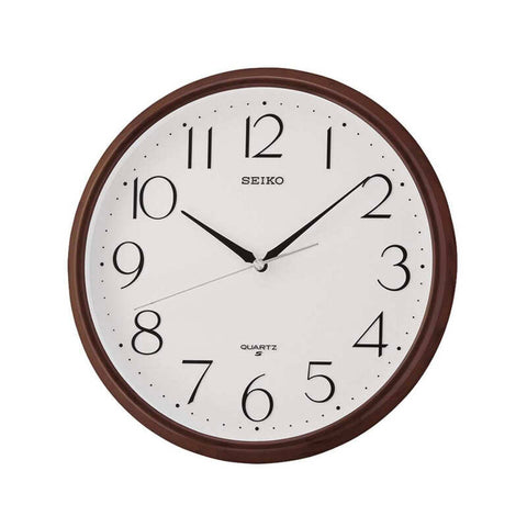 Seiko QXA695Z Brown Color Analog Wall Clock