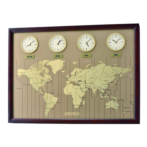 Seiko QXA722B Brown Color Analog Wall Clock