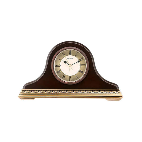 Seiko QXE017B Brown Color Analog Alarm Clock