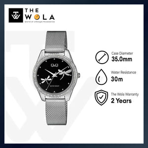 Q&Q Watch by Citizen QZ59J222Y Women Analog Watch with Stainless Steel Stainless Steel Strap