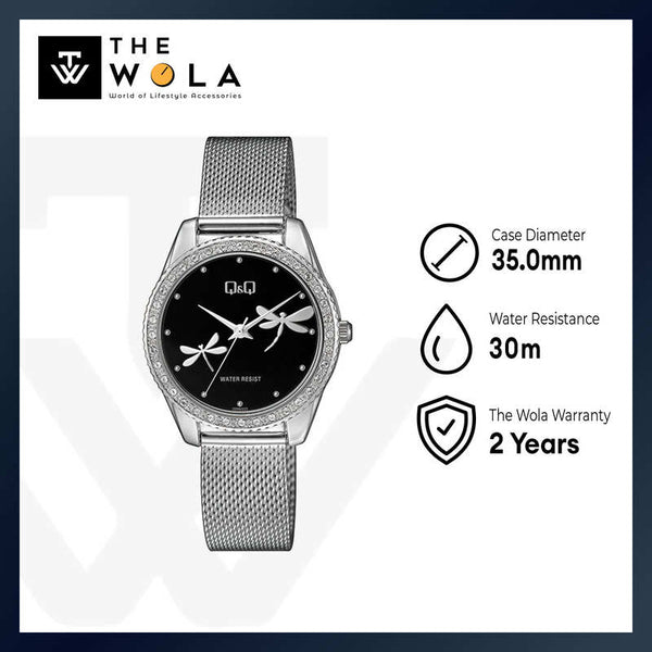 Q&Q Watch by Citizen QZ59J222Y Women Analog Watch with Stainless Steel Stainless Steel Strap