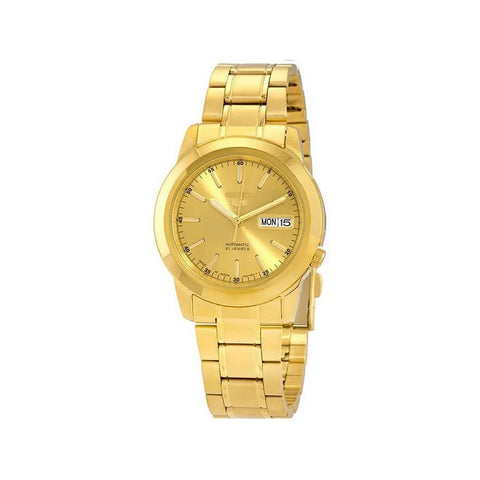Seiko Men's Automatic Watch SNKE56J Gold Stainless Steel Strap