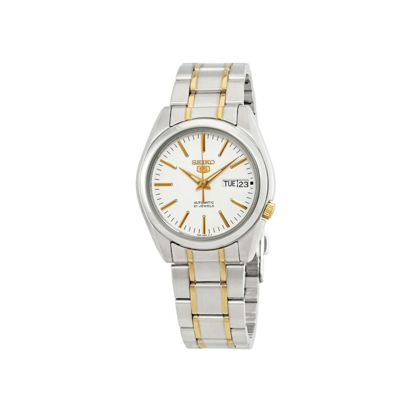 Seiko Men’s Analog Automatic SNKL47K1 Silver Stainless Steel Strap Watch