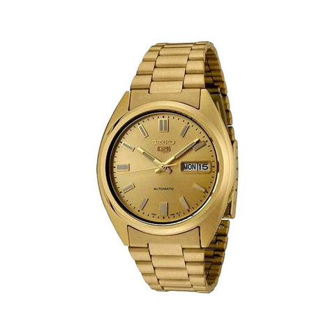 Seiko Men's Automatic Watch SNXS80K1 Gold Stainless Steel Strap