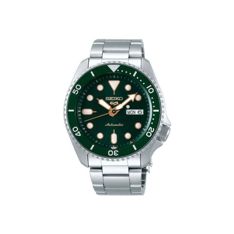 Seiko 5 Sports Superman SRPD63K1 Automatic 100M Jade Green Dial Stainless Steel Bracelet Gents Watch