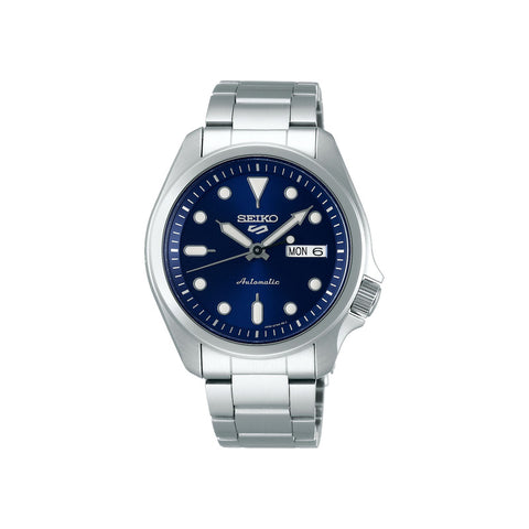 Seiko 5 Sports SRPE53K1 Superman Automatic Men's Watch | Blue Dial with Silver Stainless Steel Bracelet