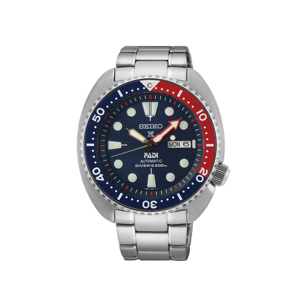 Seiko Prospex PADI Turtle SRPE99K1 Automatic Divers Watch | Men's Silver Stainless Steel Band