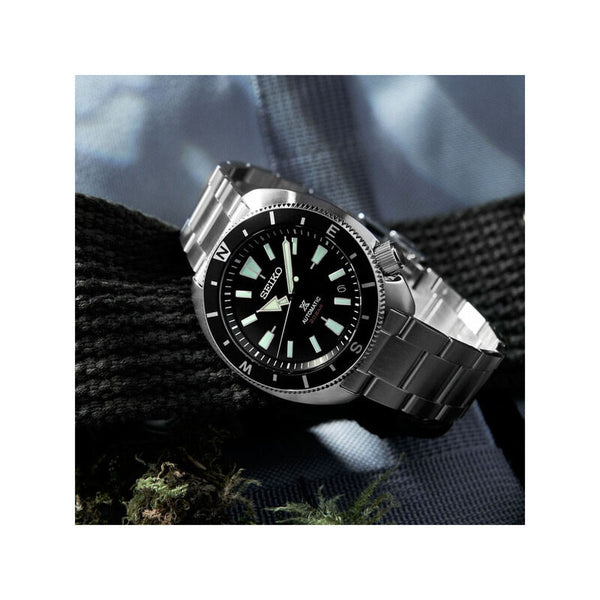 Seiko Prospex SRPH17K1 Tortoise Land Edition Automatic Men's Watch | Black Dial with Stainless Steel Strap