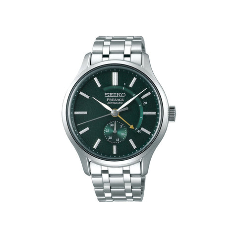 Seiko Presage SSA397J1 "Zen Garden" Green Dial Men's Automatic Watch with Stainless Steel Band
