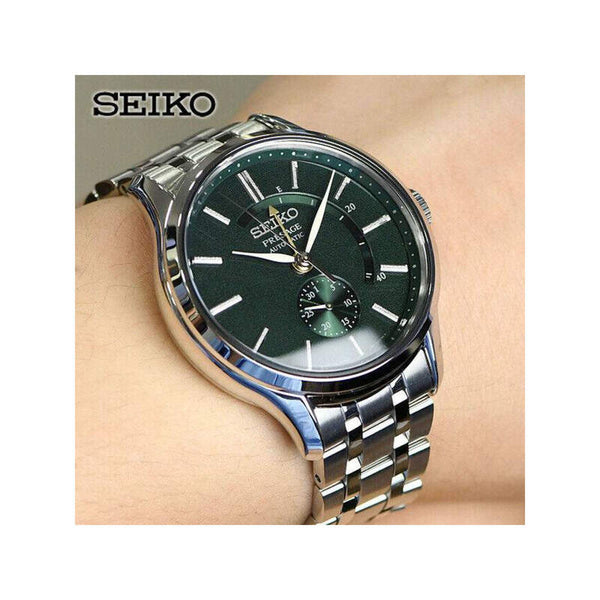 Seiko Presage SSA397J1 "Zen Garden" Green Dial Men's Automatic Watch with Stainless Steel Band