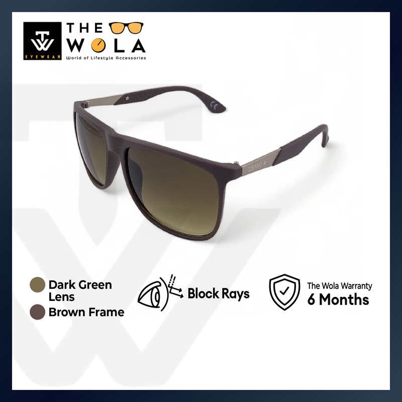 2.5 NVG Men's Rectangle Frame Black Plastic UV Protection Sunglasses SUN1030101