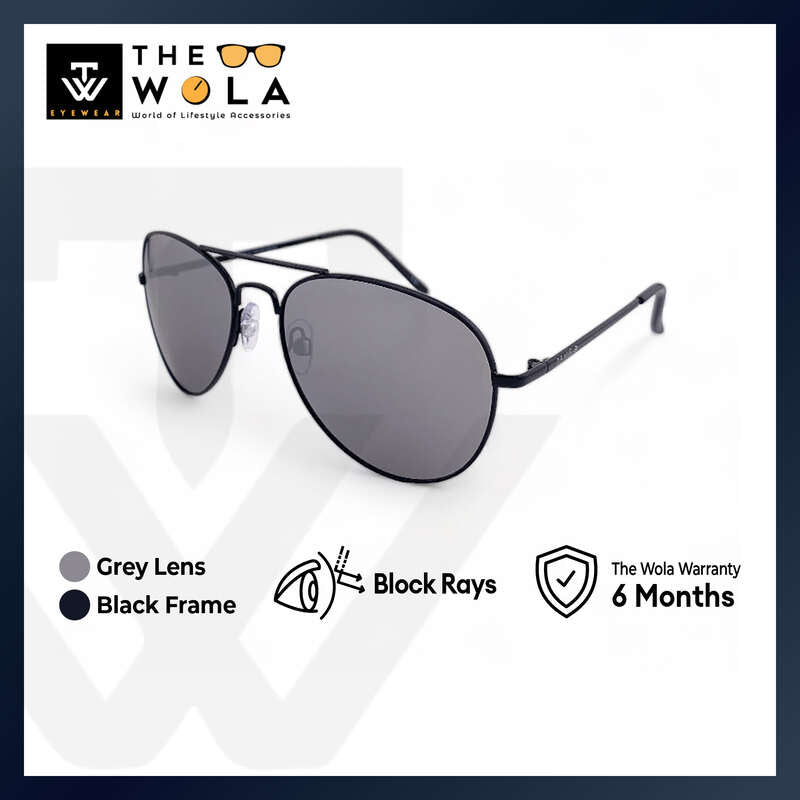 2.5 NVG Men's Aviator Frame Black Metal UV Protection Sunglasses SUN10802
