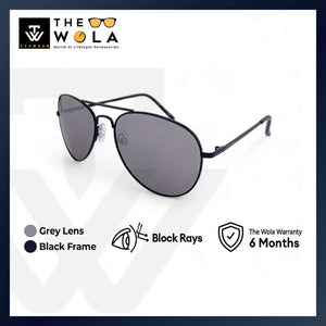 2.5 NVG Men's Aviator Frame Black Metal UV Protection Sunglasses SUN10802